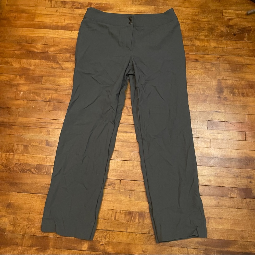 Armani Collezioni Gray Straight Leg Career Work Pants